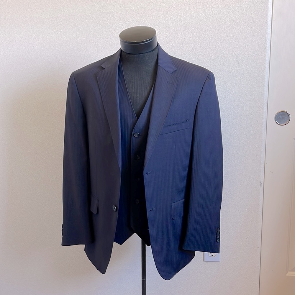 Deep navy Kenneth Cole coat and vest